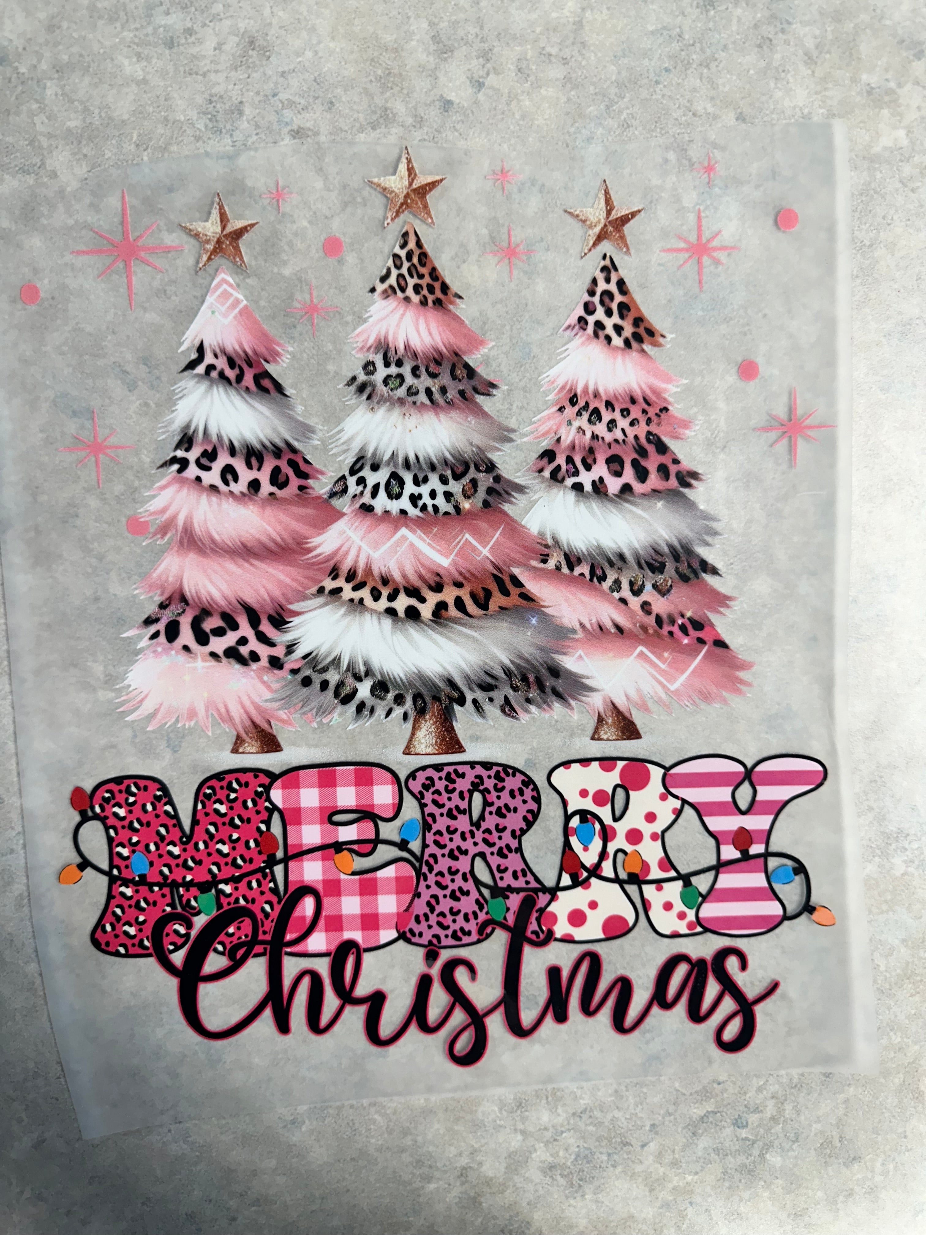 Merry Christmas Pink Trees