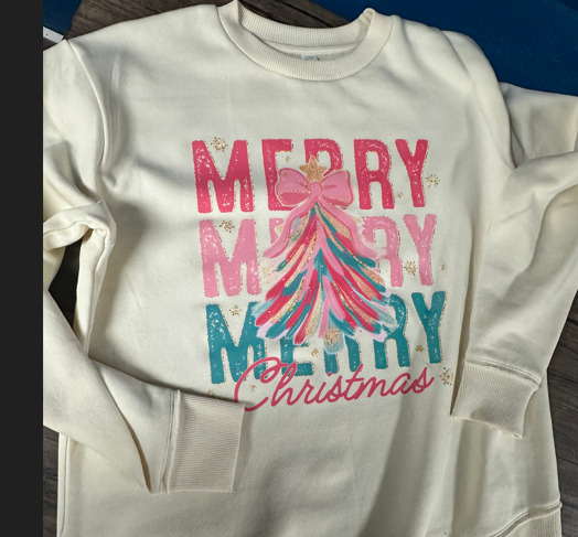 Merry Christmas with Pastel Tree