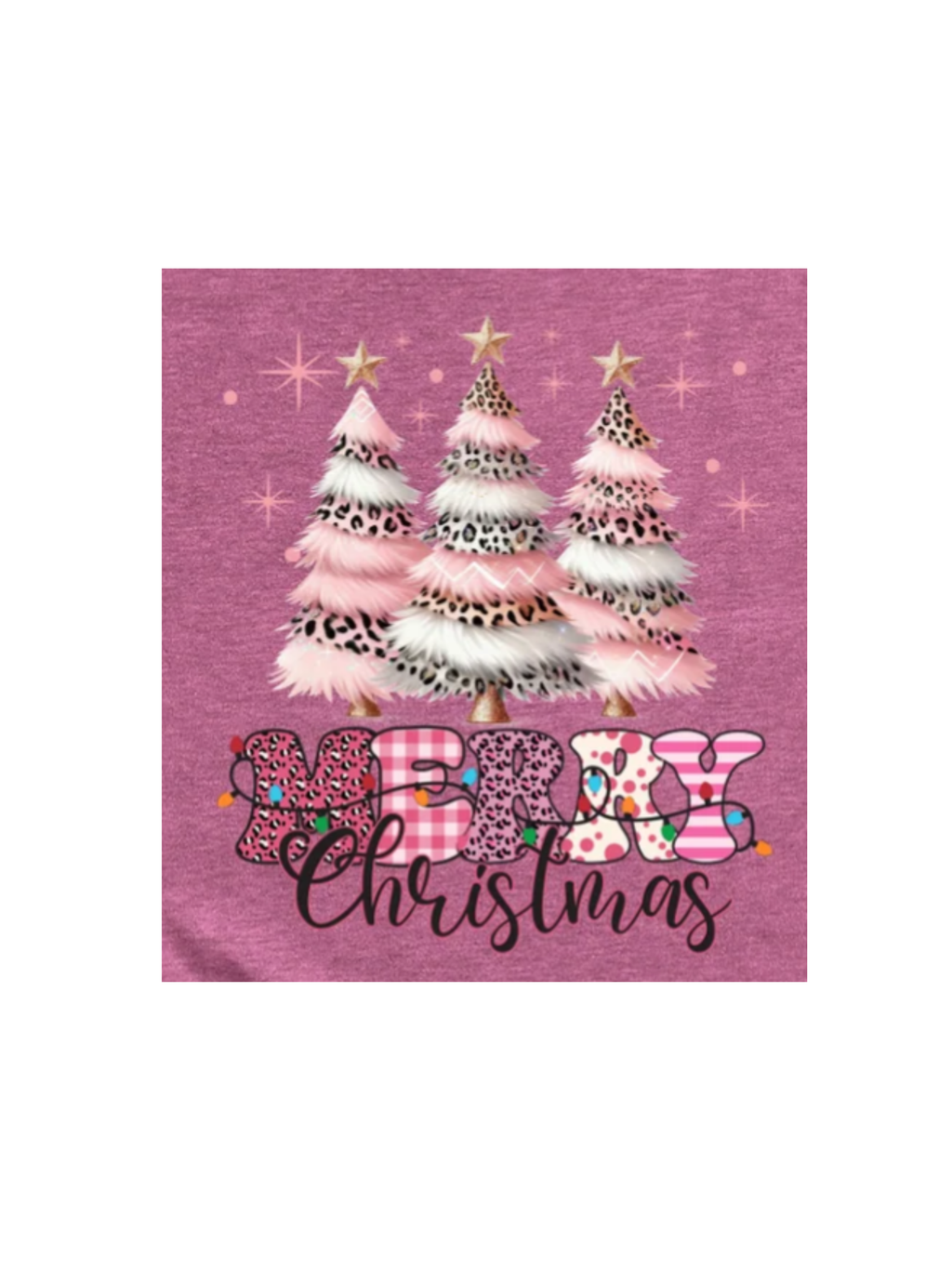 Merry Christmas Pink Trees