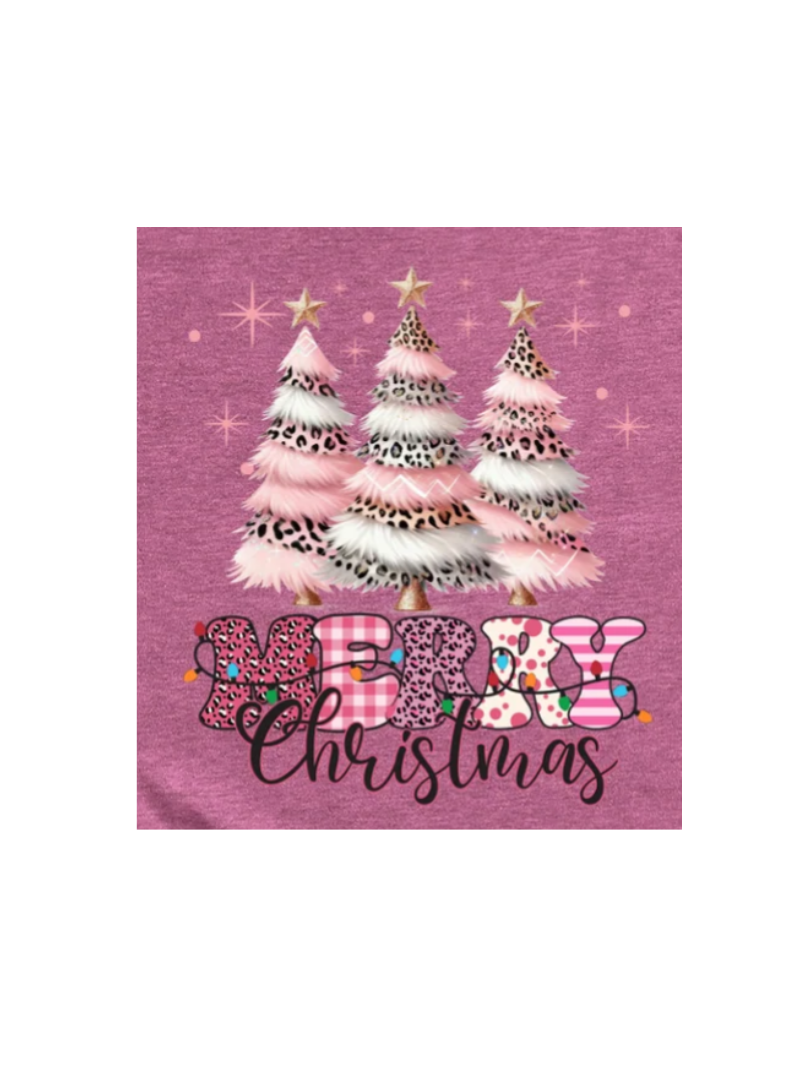 Merry Christmas Pink Trees